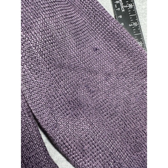 TALBOTS PURPLE WOOD BUTTON CARDIGAN LARGE KNIT LONG SLEEVE - Picture 5 of 8